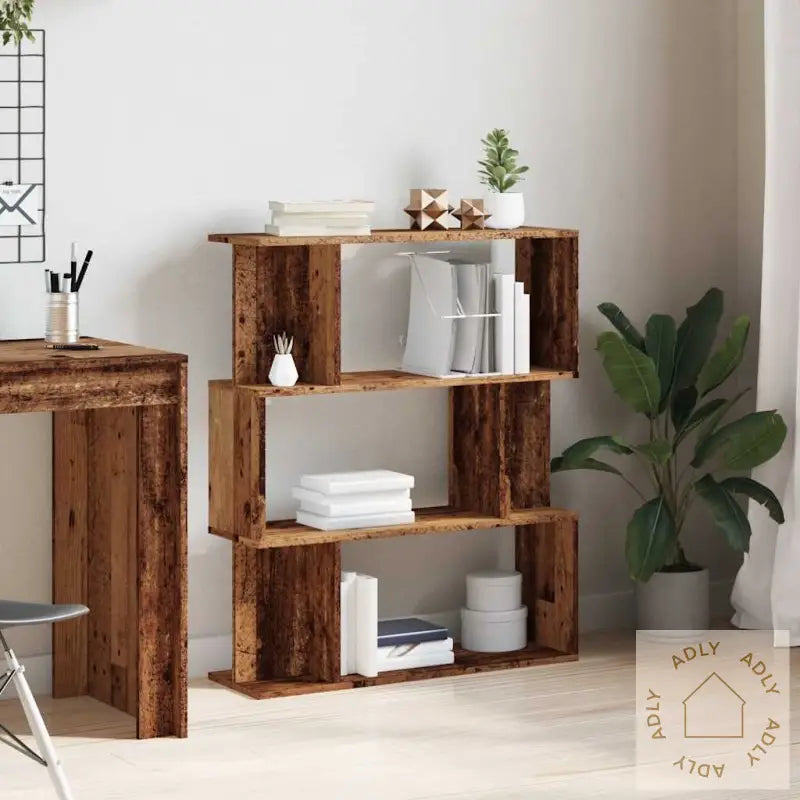 Bokhylle Gammelt Tre 80X24X96 Cm Konstruert Tre