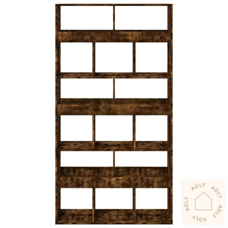 Bokhylle Røkt Eik 100X33X187,5 Cm Konstruert Tre