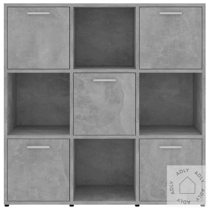 Bokhylle Betonggrå 90X30X90 Cm Konstruert Tre