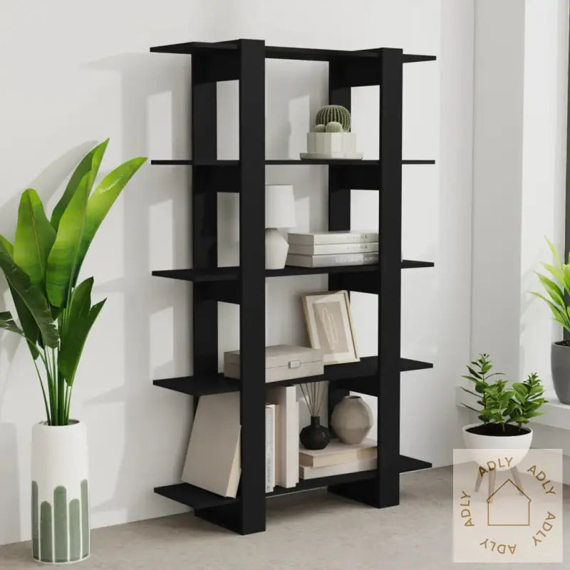 Bokhylle/Romdeler Svart 100X30X160 Cm