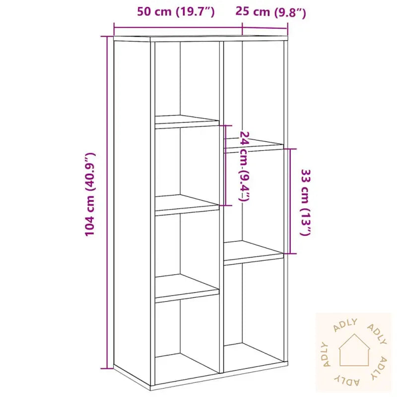 Bokhylle Gammelt Tre 50X25X104 Cm