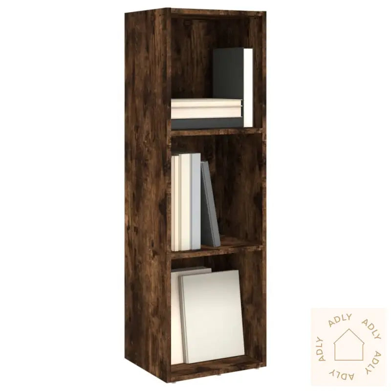 Bokhylle/Tv-Benk Røkt Eik 36X30X114 Cm Konstruert Tre