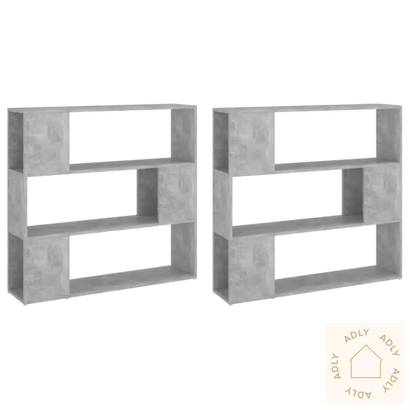 Bokhylle/Romdeler Betonggrå 100X24X188 Cm