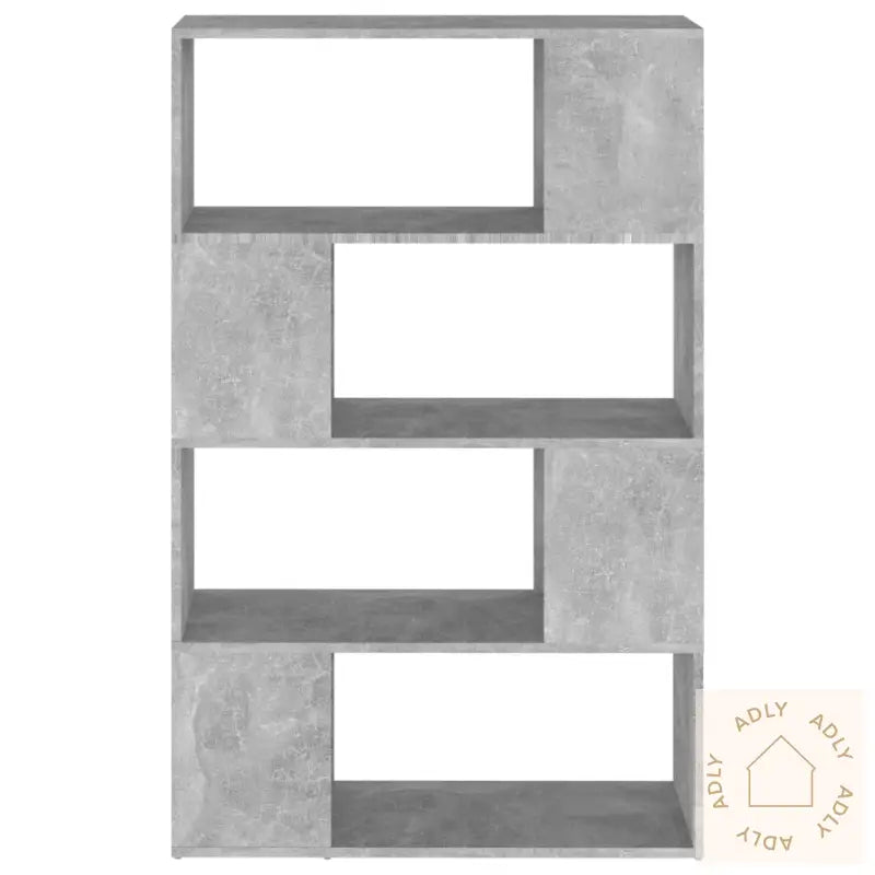 Bokhylle/Romdeler Betonggrå 80X24X124,5 Cm Konstruert Tre