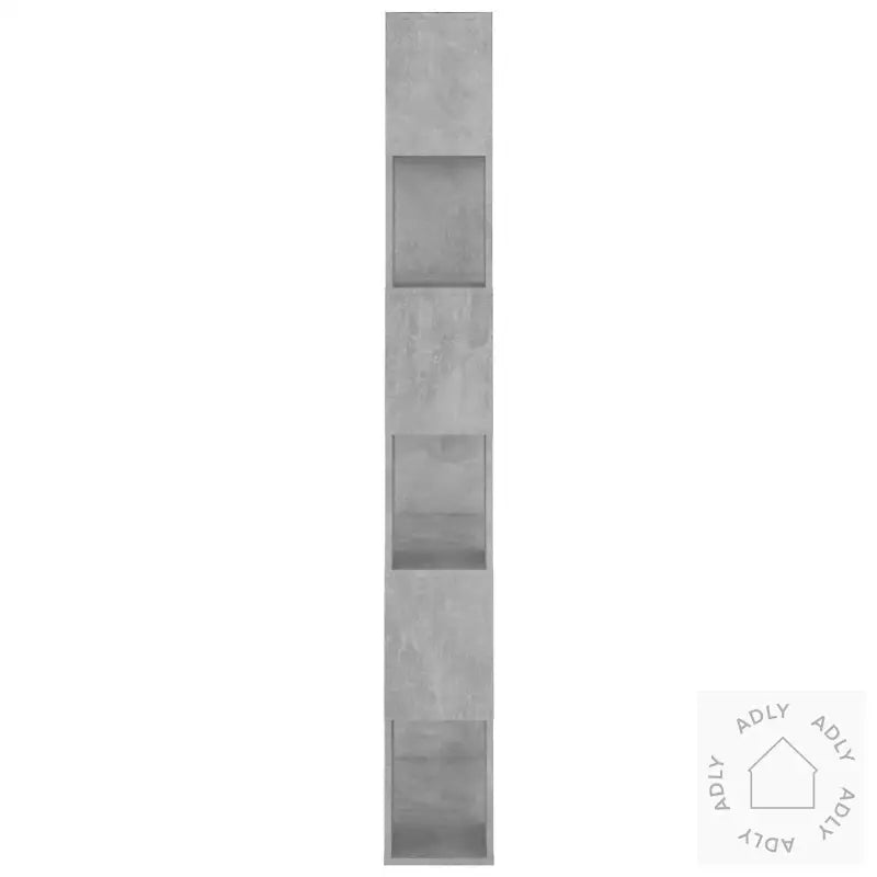Bokhylle/Romdeler Betonggrå 80X24X186 Cm Konstruert Tre
