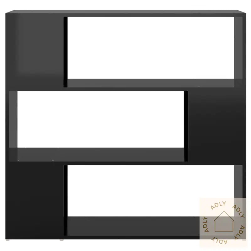 Bokhylle/Romdeler Høyglans Svart 100X24X94 Cm Sponplate