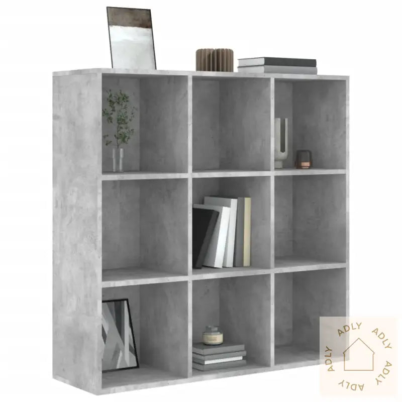Bokhylle Betonggrå 98X29X97,5 Cm Konstruert Tre