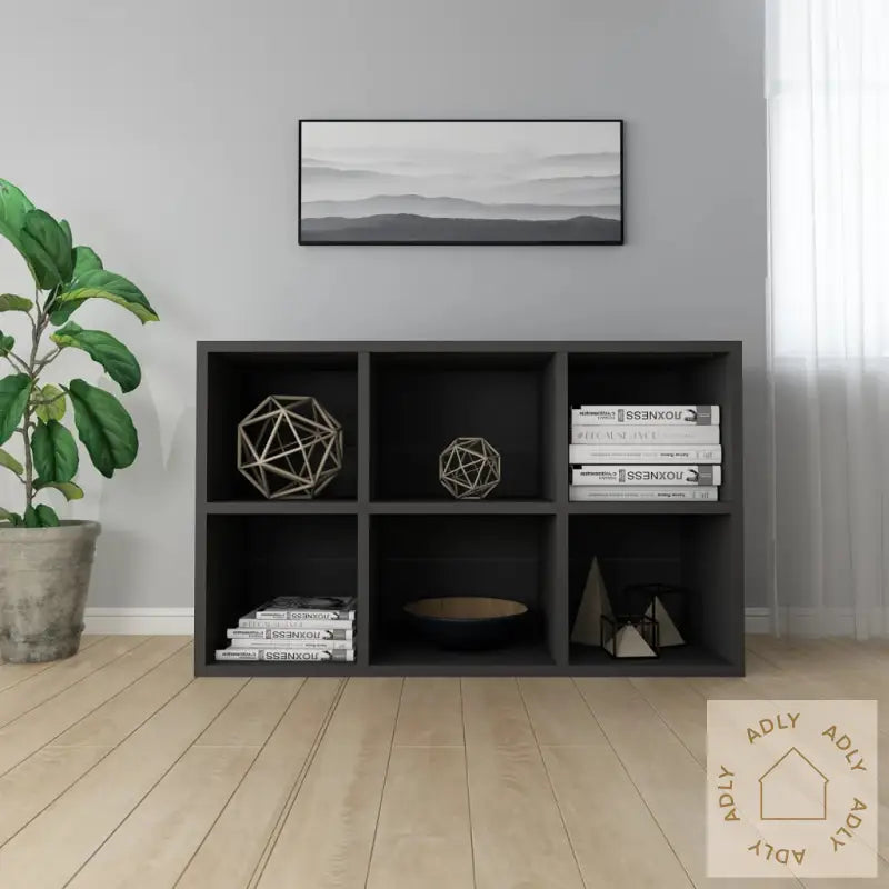 Bokhylle/Skjenk Svart 66X30X98 Cm Sponplate