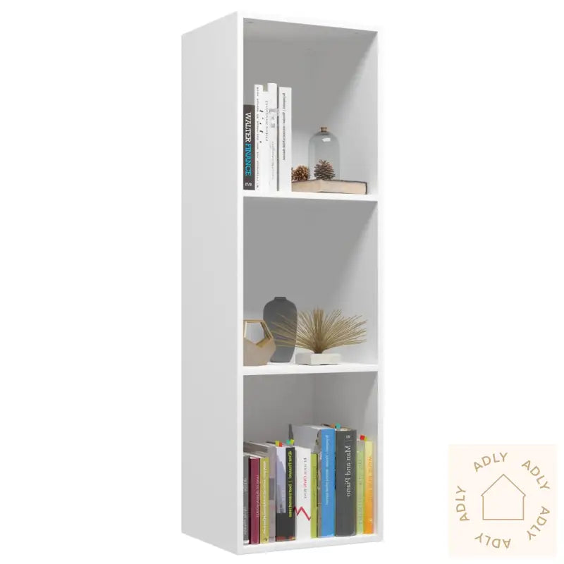 Bokhylle/Tv-Benk Hvit 36X30X114 Cm Konstruert Tre