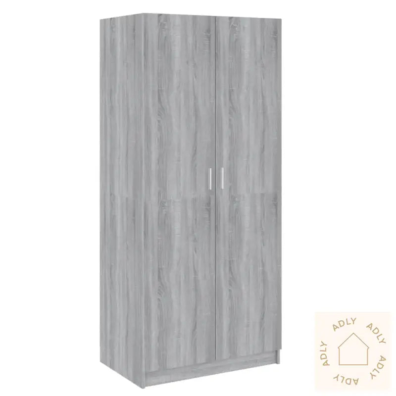 Garderobe Grå Sonoma 80X52X180 Cm Konstruert Tre