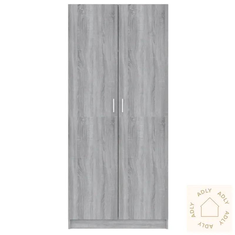 Garderobe Grå Sonoma 80X52X180 Cm Konstruert Tre
