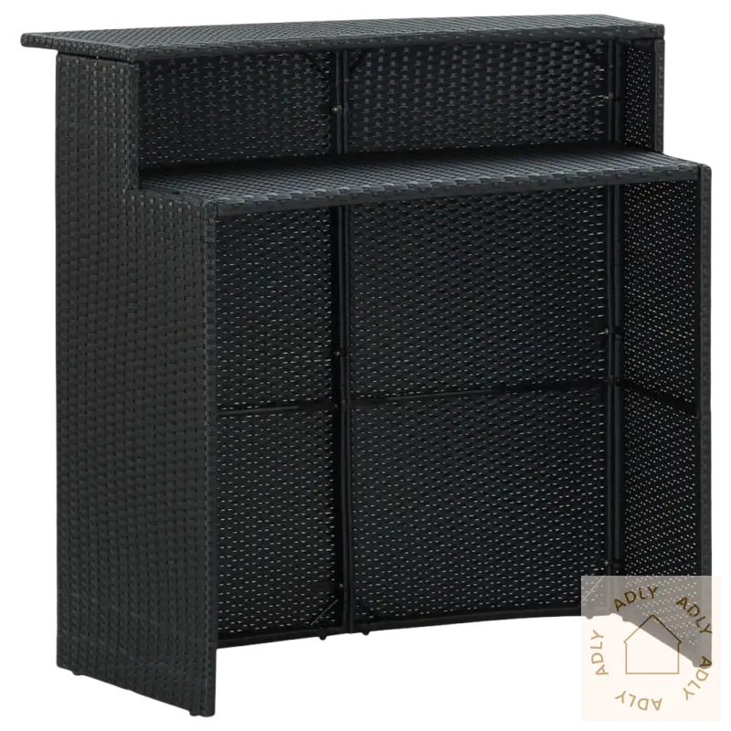 Black wicker outdoor bar for elegant hagemøbler barsett in the garden or terrasse