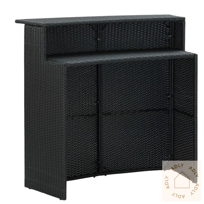 Black wicker utendørs bar for elegant hagemøbler barsett og hagemøbler