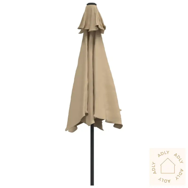 Parasoll Med Metallstang 300 Cm Gråbrun
