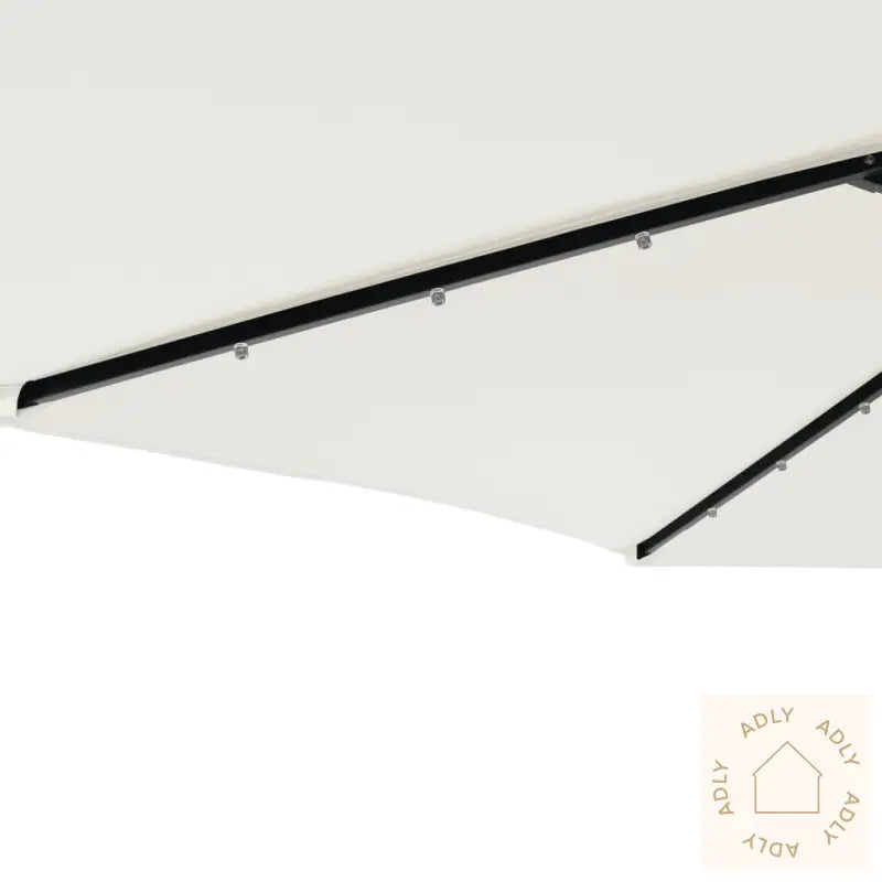 Hageparasoll Med Led Og Stålstang Hvit 225X225X212 Cm