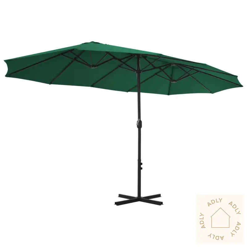 Parasoll Med Aluminiumsstang 460X270 Cm Grønn