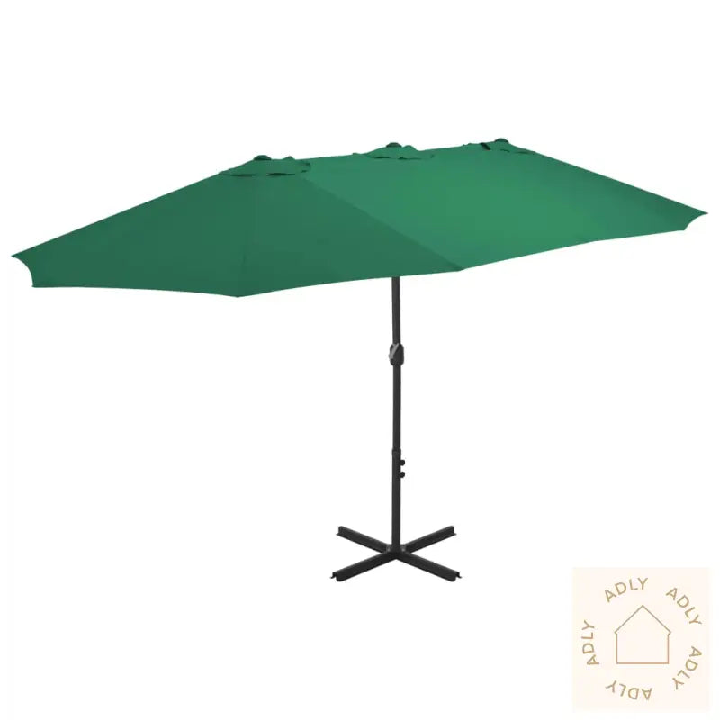 Parasoll Med Aluminiumsstang 460X270 Cm Grønn
