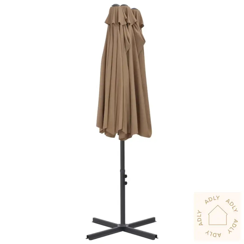 Parasol Med Aluminiumsstang 460X270 Cm Gråbrun