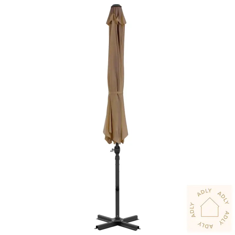 Hengende Hageparasoll Med Aluminiumsstang Gråbrun 300 Cm