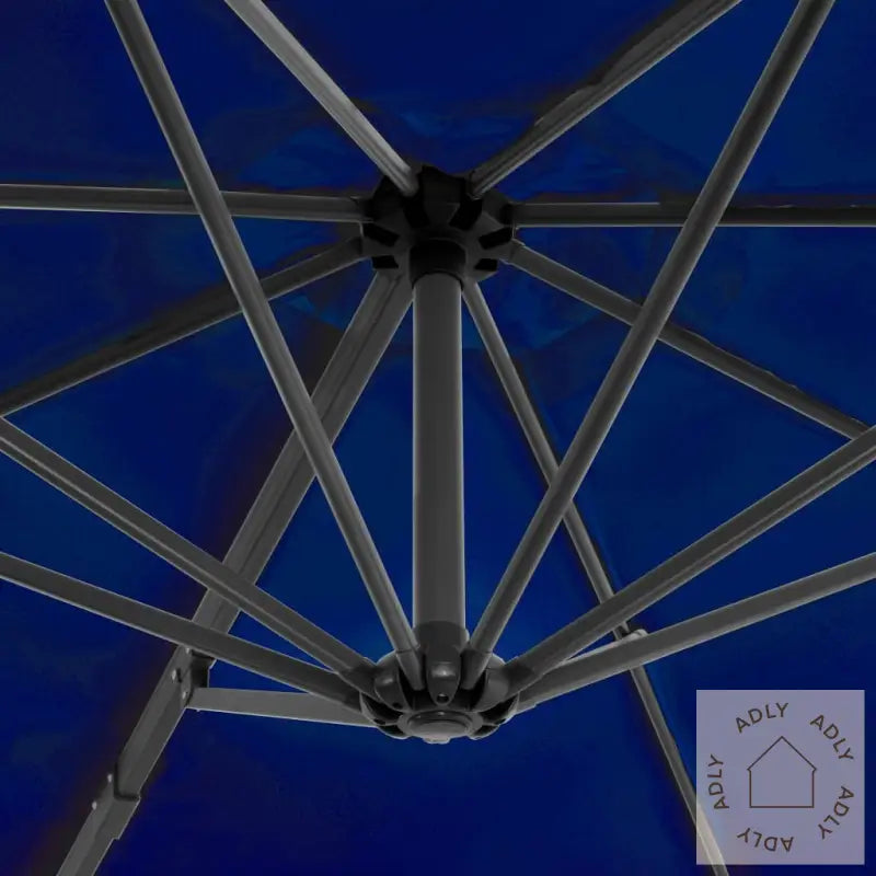 Hengende Hageparasoll Med Aluminiumsstang Asurblå 300 Cm