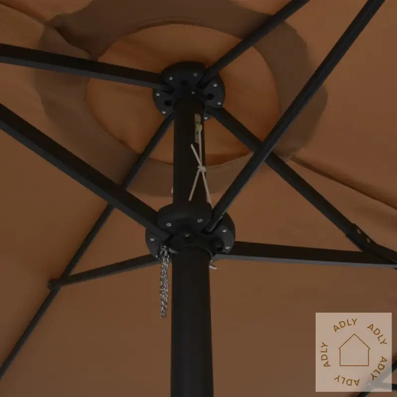 Parasol Med Aluminiumsstang 460X270 Cm Gråbrun