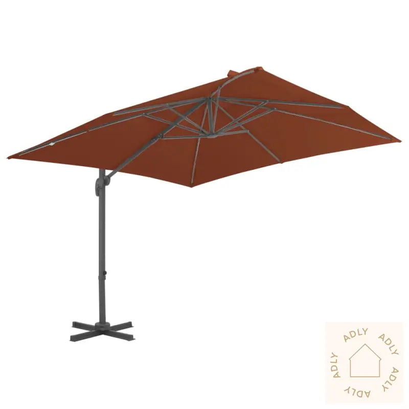 Hengende Hageparasoll Med Aluminiumsstang Terrakotta 400X300 Cm