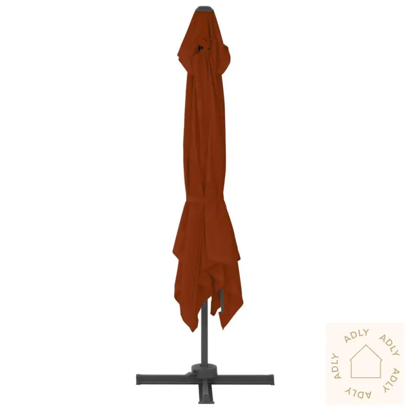 Hengende Hageparasoll Med Aluminiumsstang Terrakotta 300X300 Cm