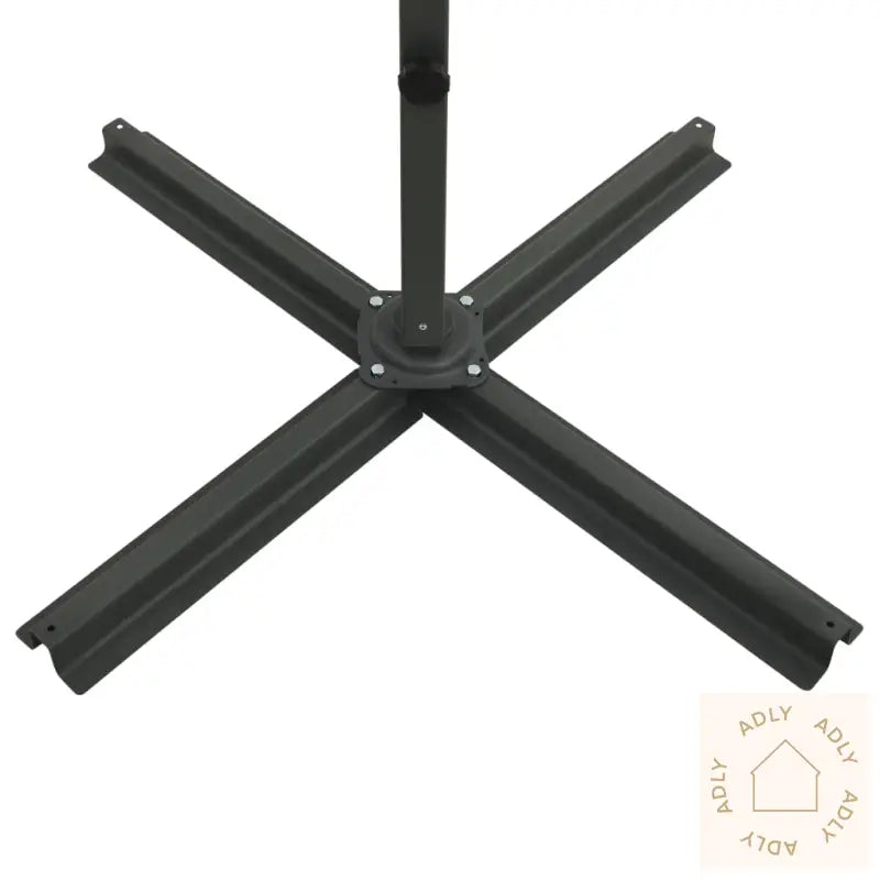 Hengende Hageparasoll Med Stang Og Led-Lys Antrasitt 300 Cm