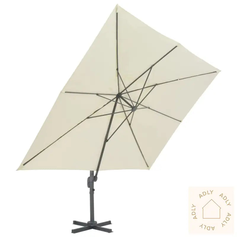 Hengende Hageparasoll Med Aluminiumsstang 400X300 Cm Sand