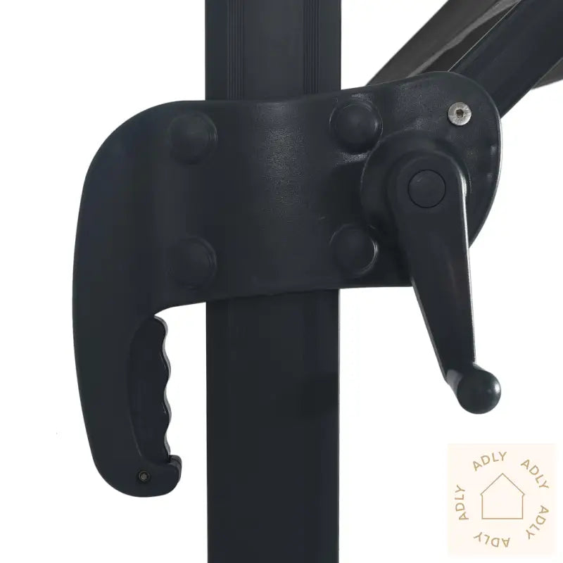 Hengende Hageparasoll Led Aluminiumsstang 400X300 Cm Antrasitt