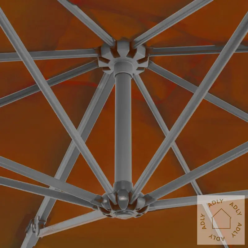 Hengende Hageparasoll Med Aluminiumsstang Terrakotta 250X250 Cm