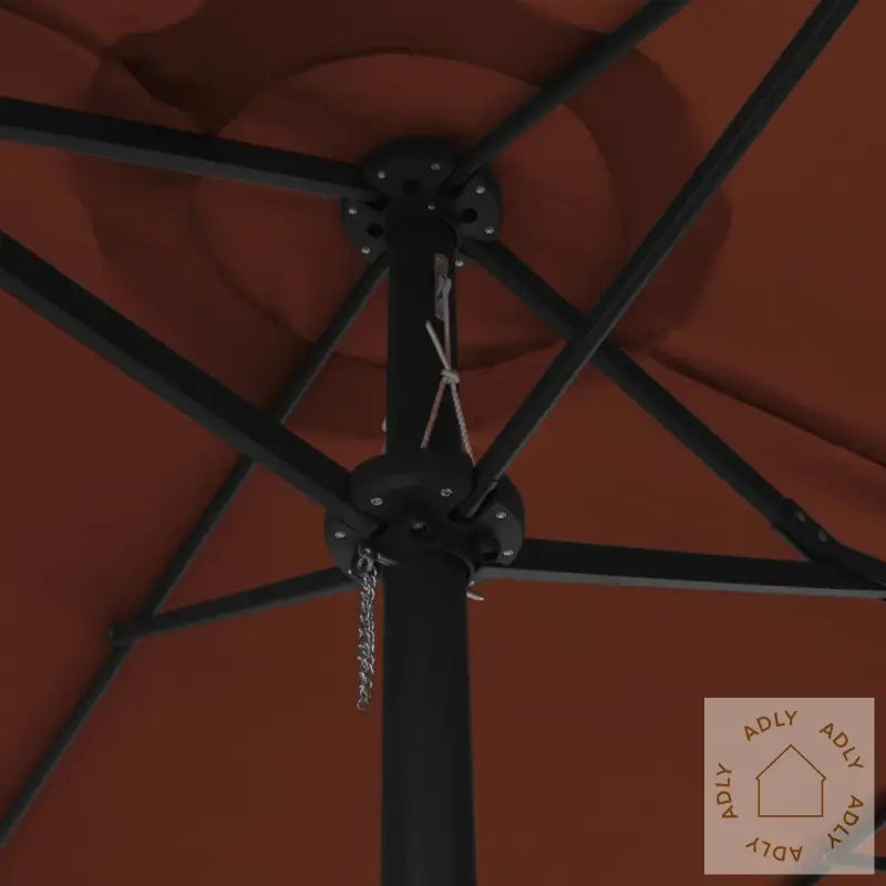 Parasoll Med Aluminiumsstang 460X270 Cm Terrakotta