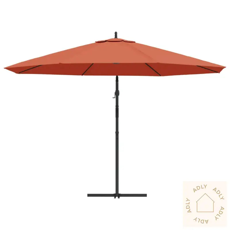 Hengende Hageparasoll Med Aluminiumsstang 350 Cm Terrakotta