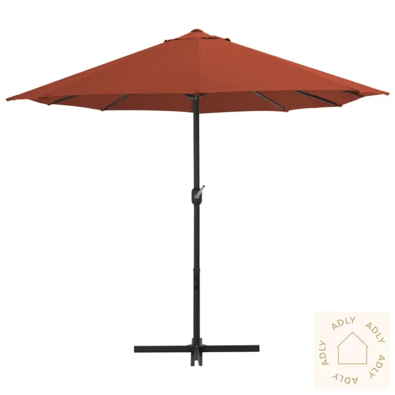 Parasoll Med Aluminiumsstang 460X270 Cm Terrakotta