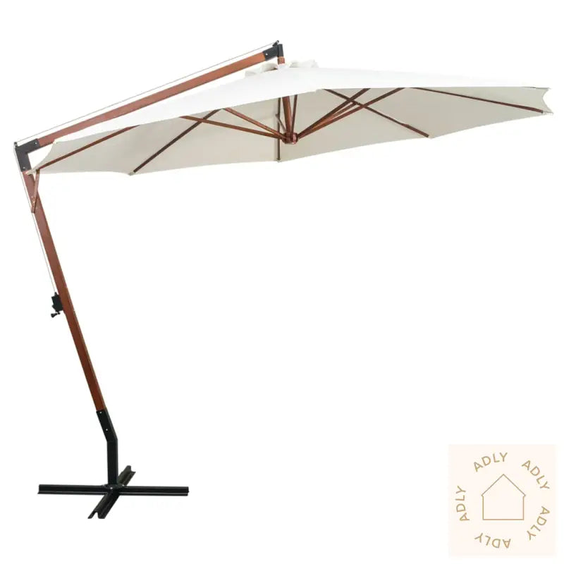 Hengeparasoll 350 Cm Trestang Hvit