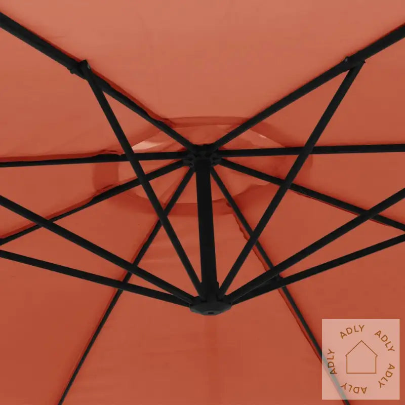 Hengende Hageparasoll Med Aluminiumsstang 350 Cm Terrakotta