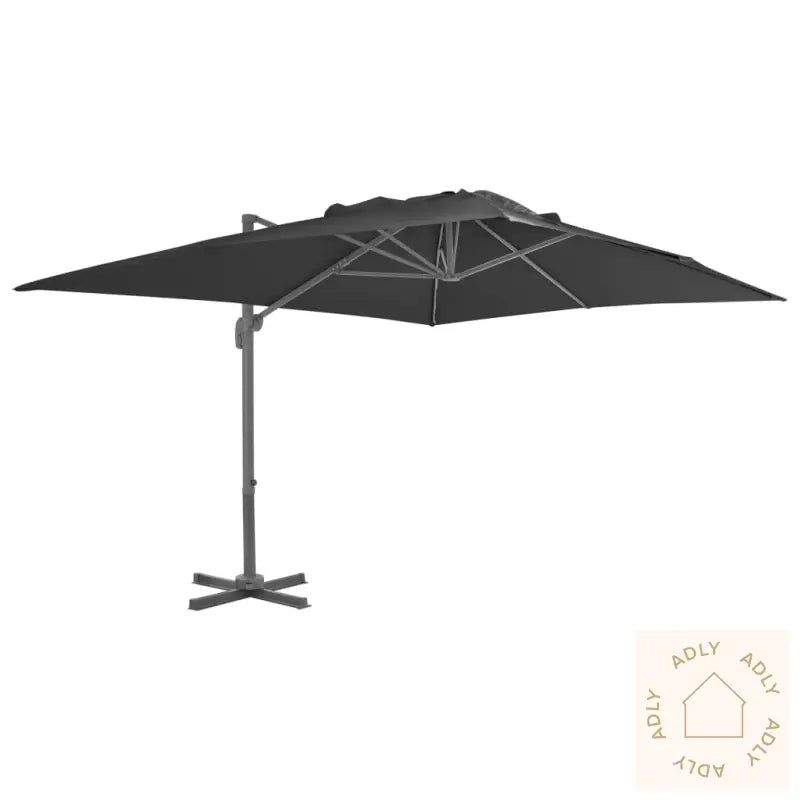 Hengende Hageparasoll Med Aluminiumsstang 400X300 Cm Antrasitt