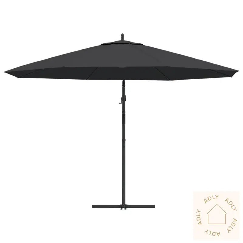 Hengende Hageparasoll Med Aluminiumsstang 350 Cm Svart