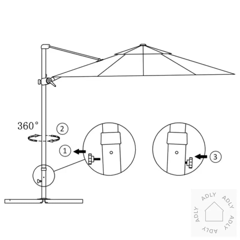 Hengende Hageparasoll Med Aluminiumsstang Grønn 250X250 Cm