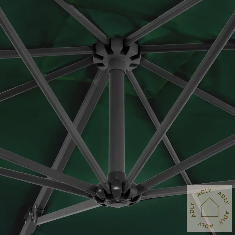 Hengende Hageparasoll Med Aluminiumsstang Grønn 250X250 Cm