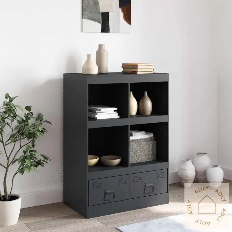 Highboard Antrasitt 67X39X95 Cm Stål
