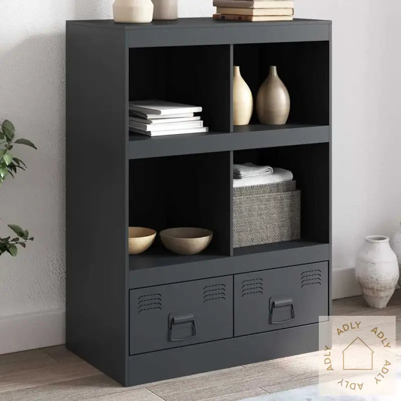 Highboard Antrasitt 67X39X95 Cm Stål
