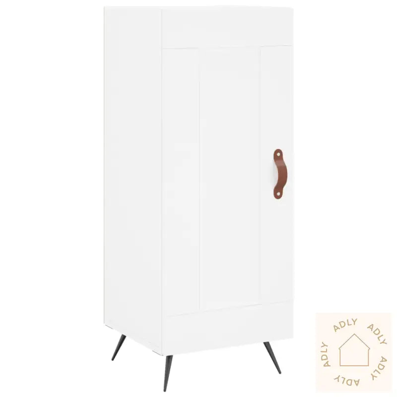 Highboard Hvit 34,5X34X180 Cm Konstruert Tre