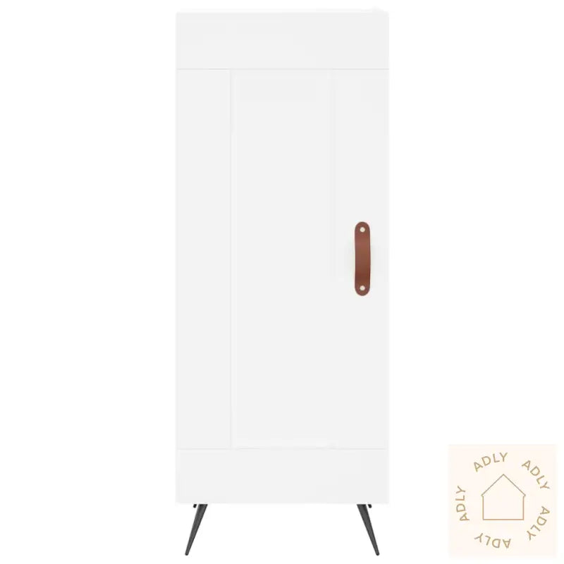 Highboard Hvit 34,5X34X180 Cm Konstruert Tre