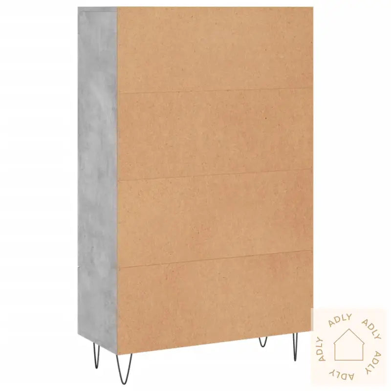 Highboard Betonggrå 69,5X31X115 Cm Konstruert Tre