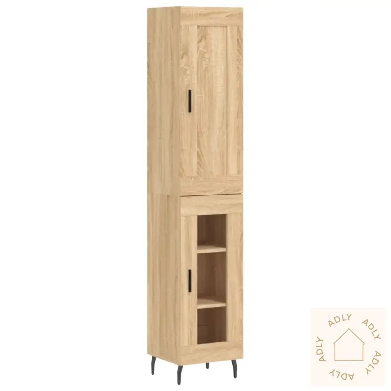 Highboard Sonoma Eik 34,5X34X180 Cm Konstruert Tre