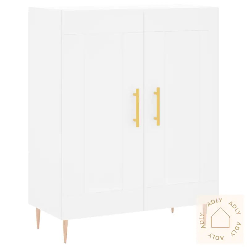 Highboard Hvit 69,5X34X180 Cm Konstruert Tre