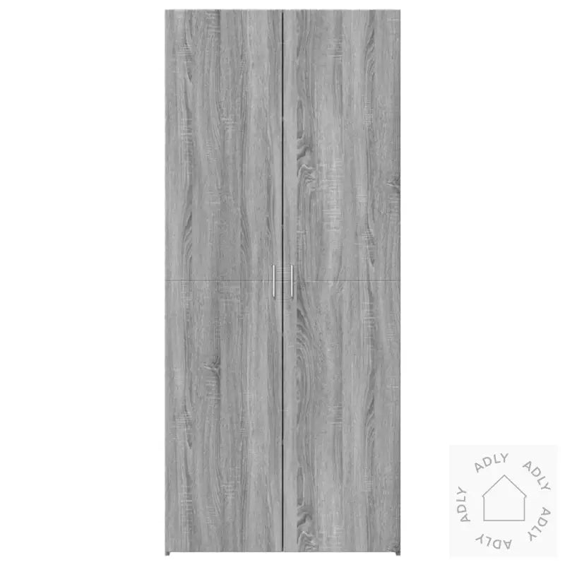 Highboard Grå Sonoma 80X42,5X185 Cm Konstruert Tre