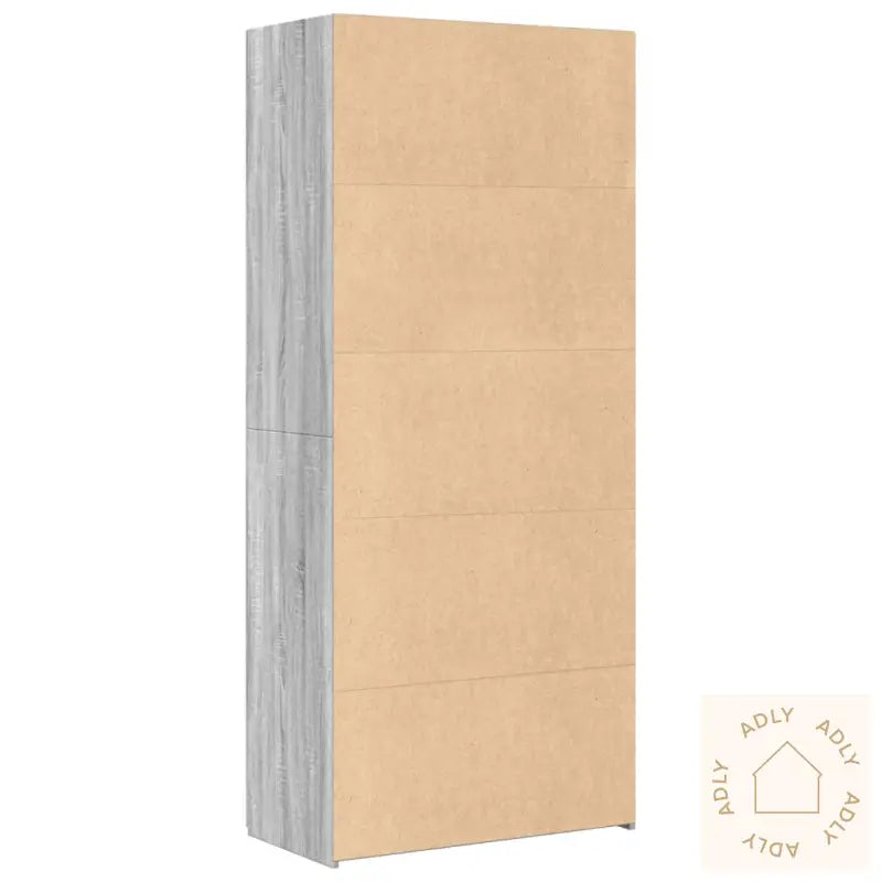 Highboard Grå Sonoma 80X42,5X185 Cm Konstruert Tre