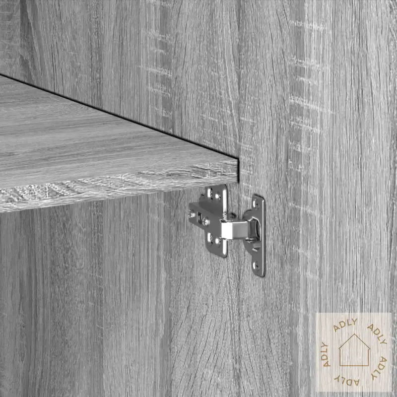 Highboard Grå Sonoma 80X42,5X185 Cm Konstruert Tre